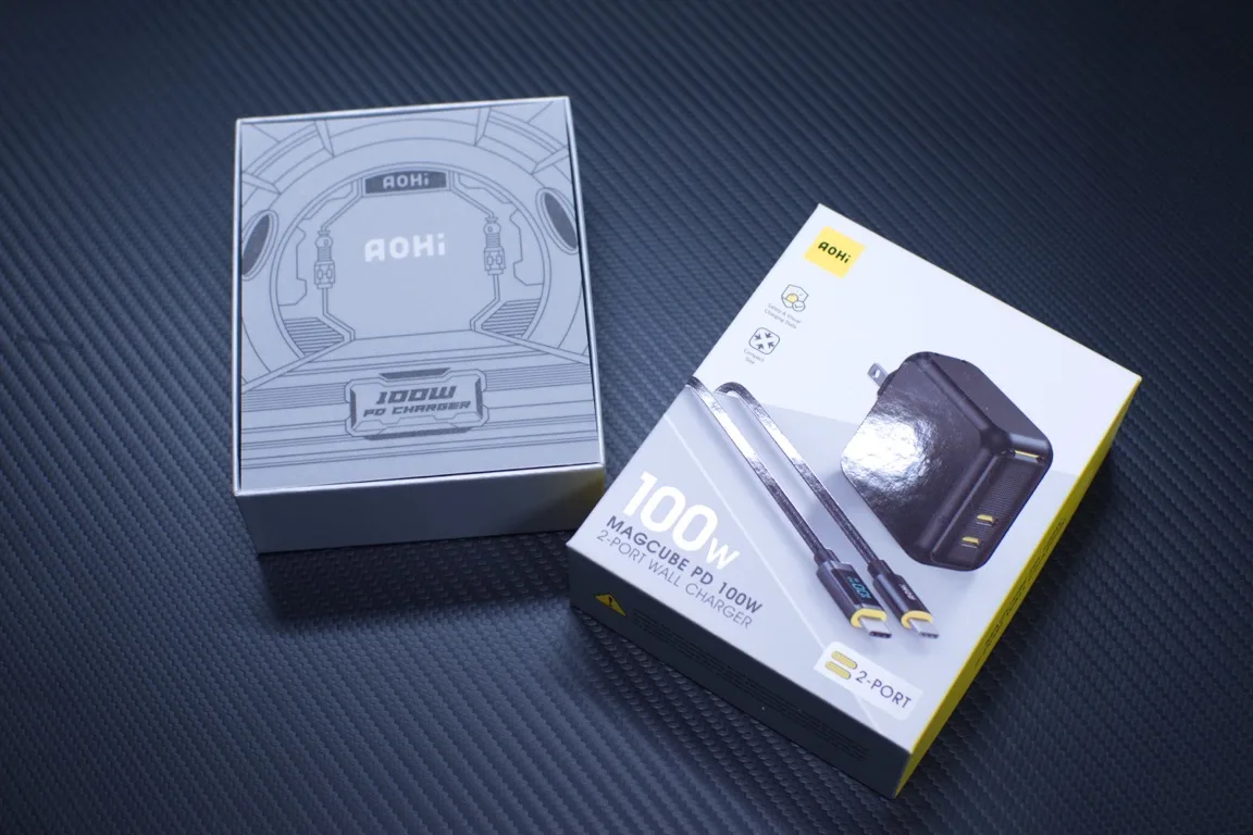 【AOHI MAGCUBE PD 100W】PCとiPad Proを同時に充電できる2ポート充電器をレビュー