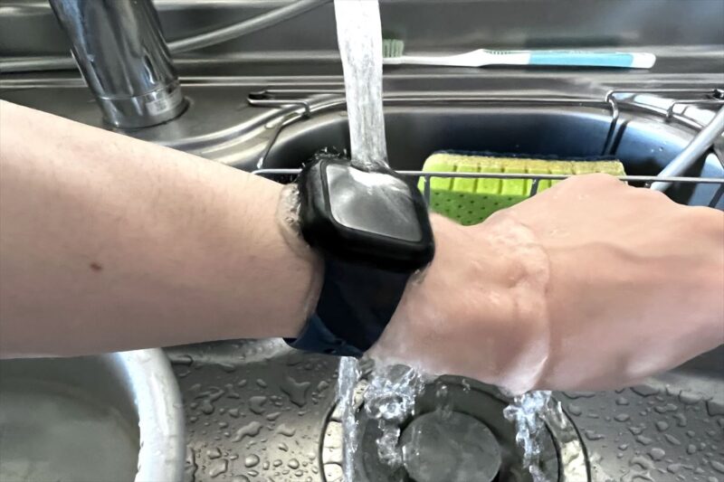 BARIOUS BARIGUARD3 for AppleWatch 　水道水を当てた場合